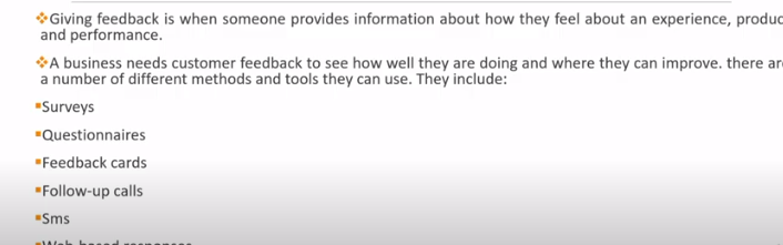 Obtain Feedback