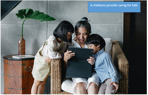 a childcare provide caring for kids